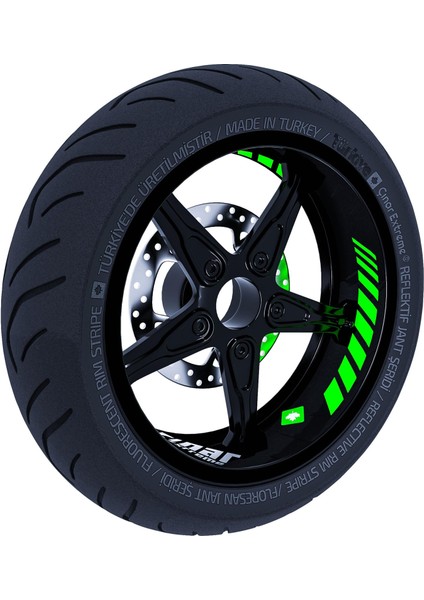 Gp Racing Floresan Yeşil Iç Jant Şeridi Sticker Çınar Extreme