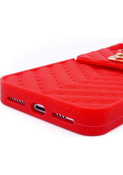 IPhone Xs Max Cüzdan Telefon Kılıfı ile Boyun ve Haberci Zinciri Kredi Kartı Yuvası Kız Kadın Silikon Darbeye Dayanıklı Telefon Kılıfı (Kırmızı) (Yurt Dışından) fırsatları