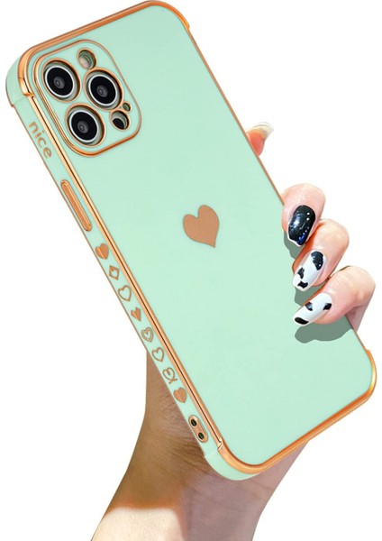 iPhone 11 Pro Max Için Uyumlu 6.5 Inç Kılıf Kaplama Aşk Kalp Telefon Kılıfı, Eğlenceli Sevimli Yan Küçük Desen Yumuşak Tpu Hava Yastığı Düşme Önleyici Darbeye Dayanıklı Kamera Koru (Yurt Dışından)