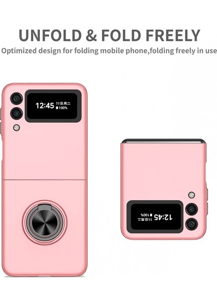 Galaxy Z Flip 3 5g Için Kılıf, Samsung Galaxy Z Flip 3 5g ile Uyumlu, Ince, Sert, Polikarbonat, Darbelere Dayanıklı, Çıtçıtlı Halkalı Kılıf, Pembe (Yurt Dışından) fiyatları