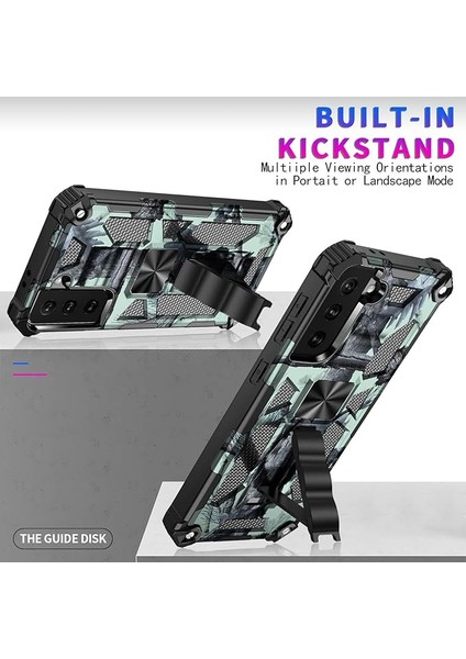 Samsung Galaxy S21 Telefon Kılıfı, Ağır Hizmet Tipi Darbeye Dayanıklı Askeri Sınıf Düşmeye Karşı Koruma ve Samsung Galaxy S21 Için Dahili Manyetik Kapaklı Kamuflaj Sağlam Kılıf , N (Yurt Dışından) fırsatları