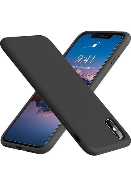 iPhone 6plus Kılıf, Yumuşak Sıvı Silikon, Ultra Ince Kauçuk, Tüm Vücut Koruması (Siyah) (Yurt Dışından)