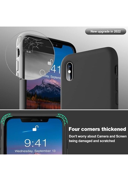 iPhone 6plus Kılıf, Yumuşak Sıvı Silikon, Ultra Ince Kauçuk, Tüm Vücut Koruması (Siyah) (Yurt Dışından) fiyatları