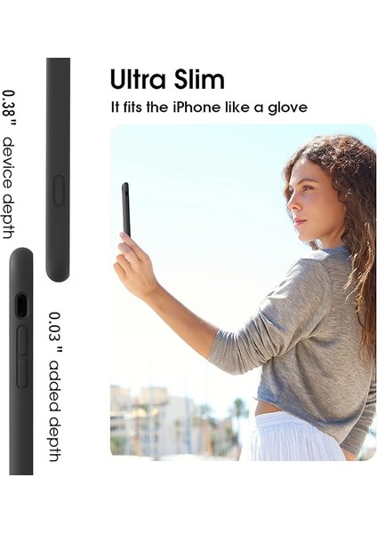 iPhone 6plus Kılıf, Yumuşak Sıvı Silikon, Ultra Ince Kauçuk, Tüm Vücut Koruması (Siyah) (Yurt Dışından) fırsatları