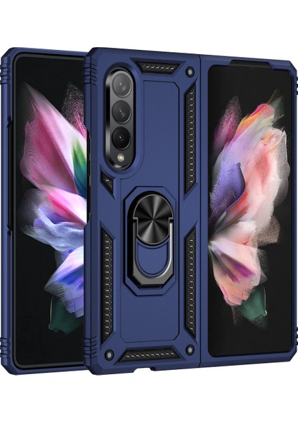 Samsung Galaxy Z Fold 3 5g Telefon Kılıfı Için Z Fold 3 Silikon Ağır Hizmet Tipi Telefon Kılıfı Samsung Z Fold 3 5g Manyetik Telefon Kılıfı Samsung Z Fold 3 5g Lacivert (Yurt Dışından)