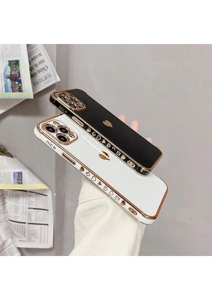 iPhone 12 Pro Max Kılıf ile Uyumlu, Lüks Kaplama Aşk Kalp Telefon Kılıfı, Sevimli Yan Küçük Aşk Desenli Yumuşak Tpu Darbeye Dayanıklı Tam Kamera Lens Koruyucu Kılıf iPhone 12 Pro M (Yurt Dışından) modelleri
