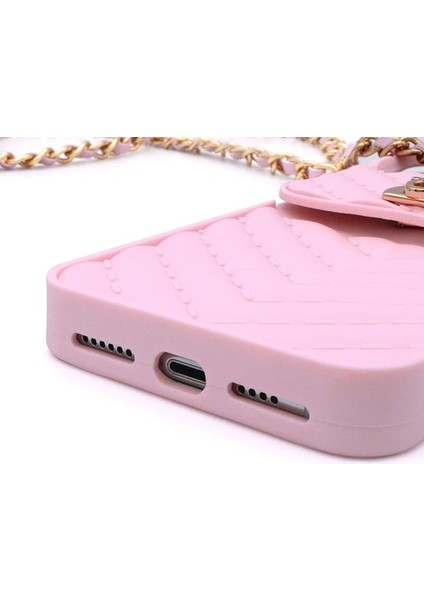 IPHONE13 Pro Max Cüzdan Cep Telefonu Kılıfı Boyunlu ve Kurye Zinciri Kredi Kartı Yuvası Kız Kadın Silikon Darbeye Dayanıklı Cep Telefonu Kılıfı（pembe） (Yurt Dışından) fırsatları