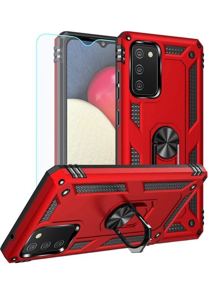 Samsung A21CASE ile Uyumlu, Hd Ekran Koruyuculu, [askeri Sınıf] Yüzüklü Araç Montaj Çubuğu Hibrit Sert Pc A21 Için Yumuşak Tpu Darbeye Dayanıklı Koruyucu Kılıf (Yurt Dışından)