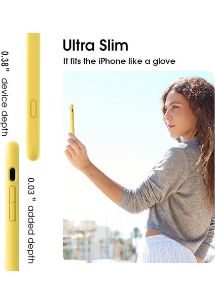 iPhone 6plus Kılıf, Yumuşak Sıvı Silikon, Ultra Ince Kauçuk, Tüm Vücut Koruması (Sarı) (Yurt Dışından) modelleri