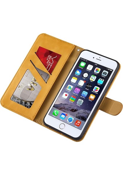 iPhone 7/8/se 2020 Telefon Kılıfı, Kart Yuvalı Güzel Fil Aşk Kalp Karikatür Deseni, Katlanır Stand, Manyetik Kapak, iPhone 7/8/se 2020-SARI ile Uyumlu (Yurt Dışından) modelleri