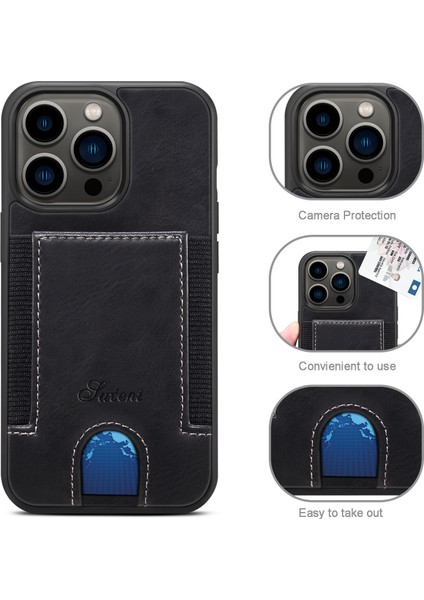 iPhone 13 / iPhone 13 Pro Için Tasarlanmış Ince Kart Kılıfı - Kart Tutuculu Cüzdan Kılıf Yuva Koruyucu/çizilmez Apple iPhone 12/12 Pro ile Uyumlu (Yurt Dışından) modelleri