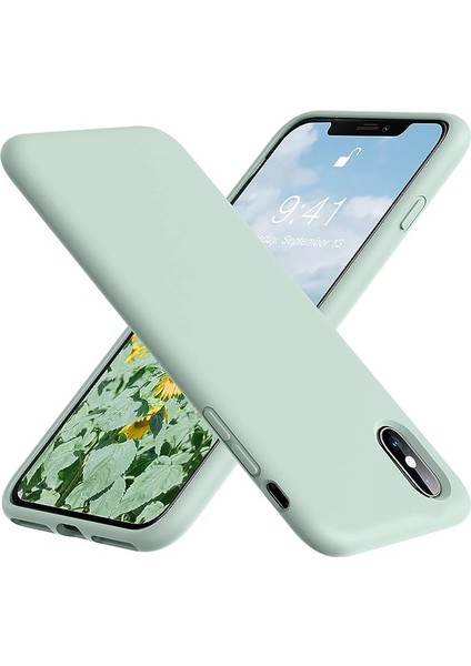 iPhone 6plus Kılıf, Yumuşak Sıvı Silikon, Ultra Ince Kauçuk, Tüm Vücut Koruması（açık Yeşil） (Yurt Dışından)