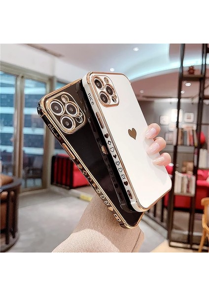 iPhone 12 Pro Max Kılıf ile Uyumlu, Lüks Kaplama Aşk Kalp Telefon Kılıfı, Sevimli Yan Küçük Aşk Desenli Yumuşak Tpu Darbeye Dayanıklı Tam Kamera Lens Koruyucu Kılıf iPhone 12 Pro M (Yurt Dışından) fiyatları
