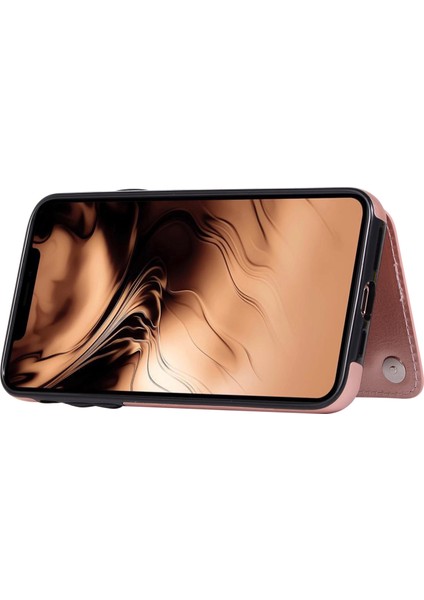 IPHONE11PRO Için Kart Tutuculu Kılıf, Ince Dayanıklı Premium Yumuşak Deri, Cüzdan Kılıf Manyetik Toka Çubuğu Darbeye Dayanıklı Koruyucu Kılıf (Yurt Dışından)