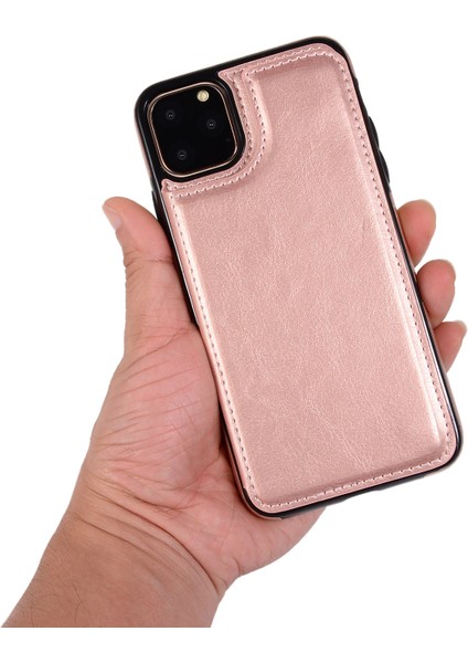 IPHONE11PRO Için Kart Tutuculu Kılıf, Ince Dayanıklı Premium Yumuşak Deri, Cüzdan Kılıf Manyetik Toka Çubuğu Darbeye Dayanıklı Koruyucu Kılıf (Yurt Dışından)