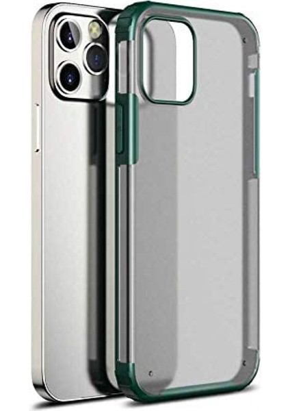 Ba?vurmak iphone 12 Pro Max Tpu+Pc Lazer Silikon Kılıf - Yeşil (Yurt Dışından)