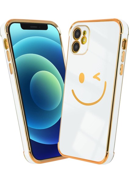 iPhone 13MINI Kılıf Için Tasarlandı - iPhone 13MINI Için Gülen Yüz Baskı Desenli Kamera Lensi Korumalı ve Yükseltilmiş Güçlendirilmiş Köşeler Tamponlu Yumuşak Tpu Telefon Kılıfı (Yurt Dışından)