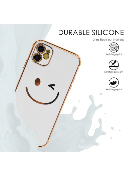 iPhone 13MINI Kılıf Için Tasarlandı - iPhone 13MINI Için Gülen Yüz Baskı Desenli Kamera Lensi Korumalı ve Yükseltilmiş Güçlendirilmiş Köşeler Tamponlu Yumuşak Tpu Telefon Kılıfı (Yurt Dışından) fırsatları