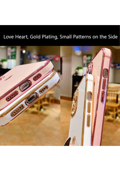 iPhone 12PRO Max Için Uyumlu 6.7 Inç Kılıf Kaplama Aşk Kalp Telefon Kılıfı, Eğlenceli Sevimli Yan Küçük Desen Yumuşak Tpu Hava Yastığı Düşme Önleyici Darbeye Dayanıklı Kamera Koruy (Yurt Dışından) fırsatları