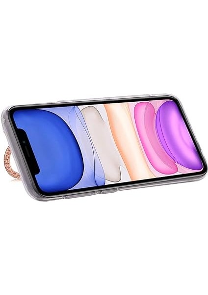 iPhone 11 Için 3D Elmas Ayna Silikon Kılıf 6.1'' Parmak Tutucu Yüzük Standı, Bling Sparkle Yapay Elmas Yumuşak Kauçuk Arka Telefon Kapağı Darbeye Dayanıklı Jel Tpu Koruyucu Cilt Ka (Yurt Dışından) fiyatları