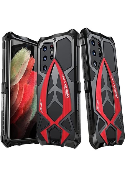 Samsung Galaxy S22 Ultra Metal Kasa ile Uyumlu, Soğuk Alüminyum Zırh Darbeye Dayanıklı Düşmeye Dayanıklı Kılıf Galaxy S22 Ultra Için Askeri Ağır Hizmet Koruyucu Kılıf (Samsung S22 (Yurt Dışından)