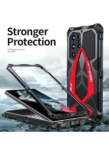 Samsung Galaxy S22 Ultra Metal Kasa ile Uyumlu, Soğuk Alüminyum Zırh Darbeye Dayanıklı Düşmeye Dayanıklı Kılıf Galaxy S22 Ultra Için Askeri Ağır Hizmet Koruyucu Kılıf (Samsung S22 (Yurt Dışından) fiyatları
