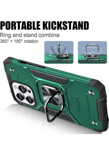 iPhone 13 Pro Için Ultra Ince Yumuşak Yastıklama Koruyucusu, Ağır Iş Koruması ve Dairesel Destek Koruyucusu (Yeşil) (Yurt Dışından) fırsatları