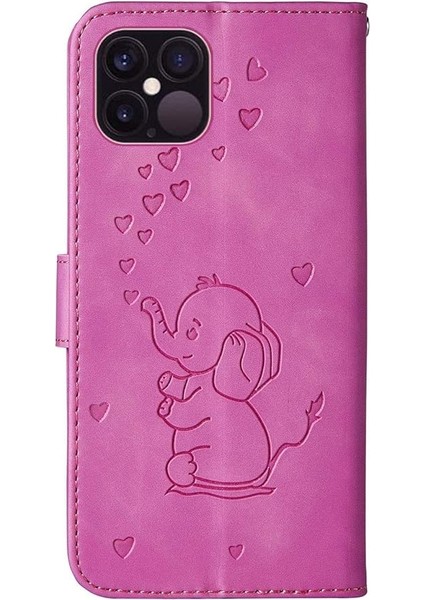 IPhone 12 Pro/iphone 12 Telefon Kılıfı,kart Yuvalı Güzel Fil Aşk Kalp Karikatür Deseni,katlanır Stand,manyetik Kapak Kapağı,iphone 12 Pro/iphone 12(6.1 Inç) ile Uyumlu- Kırmızı (Yurt Dışından) fırsatları