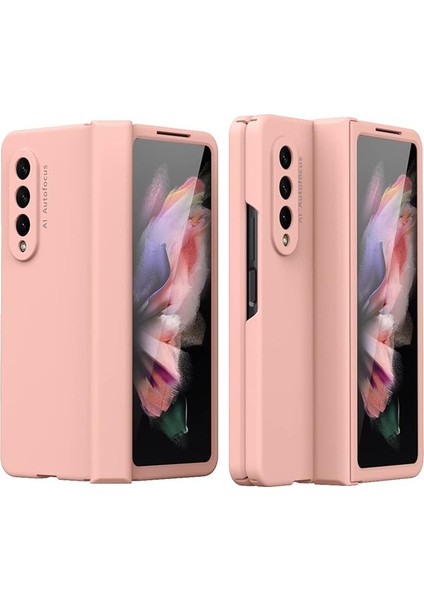 Galaxy Z Fold 3 Kılıf, Menteşeli Ağır Hizmet Korumalı Ekran Koruyuculu Sert Pc Kapağı, Tam Koruma (Pembe) (Yurt Dışından)