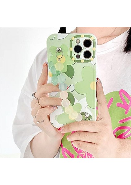 Kızlar Kadınlar Yaratıcı Zarif Taze Çiçek Çiçek Teması iPhone Için Yumuşak Tpu Silikon Kauçuk Telefon Kılıfı, Yeşil Çiçek Şeffaf Küçük Top Bilezik Kayış Zinciri Telefon Kapağı - Ip (Yurt Dışından) fiyatları