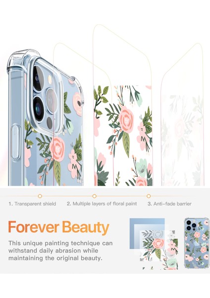iPhone 13 Pro Max Kılıf 6.7 Inç ile Uyumlu, Çiçek Şeffaf Tpu Ince Tampon Darbeye Dayanıklı Koruyucu Yumuşak Floden Lite Serisi Telefon Kılıfı KAPAK（003） (Yurt Dışından) fiyatları