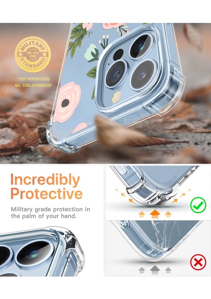 iPhone 13 Pro Max Kılıf 6.7 Inç ile Uyumlu, Çiçek Şeffaf Tpu Ince Tampon Darbeye Dayanıklı Koruyucu Yumuşak Floden Lite Serisi Telefon Kılıfı KAPAK（003） (Yurt Dışından) modelleri