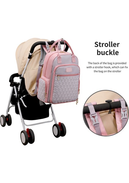 Geziler Için Şık Anne Çantası, Büyük Kapasiteli Anne ve Bebek Çantası, Çok Fonksiyonlu Taşınabilir Su Geçirmez Bebek Bezi Çantası, Sırt Çantası (Yurt Dışından) modelleri
