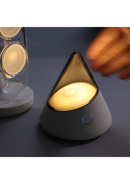 M3 Ortam Işığı Minimalist Stil Konik Ortam Işığı USB Şarj Edilebilir Gece Lambası Yatak Odası Başucu LED Masa Lambası (Yurt Dışından)