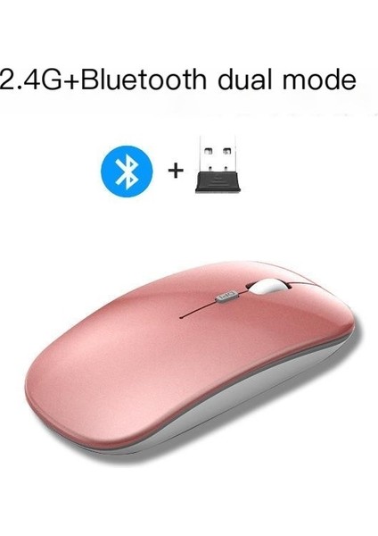 Bilgisayar Çift Modlu Bluetooth Fare Şarj Dizüstü Ofis Oyun Yapay Sessiz Kablosuz Fare (Yurt Dışından)