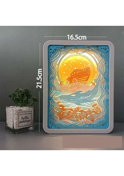 Yaratıcı 3D Renkli Kağıt Oyma Lamba Nanjiang Huayue Antik Stil Gece Lambası Başucu Atmosfer Lambası Dekoratif Boyama Gezegen Küçük Prens (Yurt Dışından)