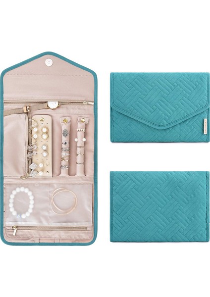 Çok Fonksiyonlu Kolye Küpe Takı Saklama Çantası Taşınabilir Seyahat Ev Mücevher Kutusu Mücevher Çantası Katlanır Çanta (Yurt Dışından)