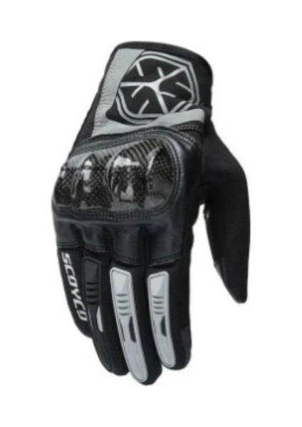 Motosiklet Eldiveni Karbon Fiber Koruma Microfiber Deri Aşınmaya Karşı Dirençli Motor Eldiveni