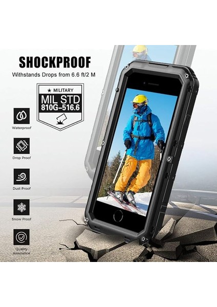 iPhone Se 2020, Ağır Hizmet Tipi Askeri Sınıf Zırh Metal Kasa, Tüm Vücut Koruyucu Darbeye Dayanıklı Toz Geçirmez iPhone Se2 Için Güçlü Sağlam Kalın Kılıf (Yurt Dışından) modelleri