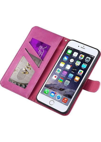 iPhone 7/8/se 2020 Telefon Kılıfı, Kart Yuvalı Güzel Fil Aşk Kalp Karikatür Deseni, Katlanır Stand, Manyetik Kapaklı Kapak, iPhone 7/8/se 2020-KIRMIZI ile Uyumlu (Yurt Dışından) fırsatları