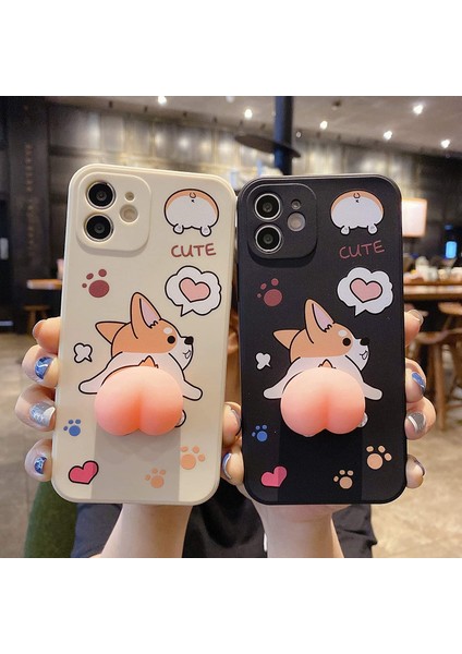 Erkekler ve Kadınlar Yaratıcı Komik Yenilik Sallayarak 3D Pembe Popo Hayvanlar Yumuşak Tpu Silikon Kauçuk Telefon Kılıfı, iPhone 12 Için ||corgi Popo Beyaz (Yurt Dışından) fiyatları