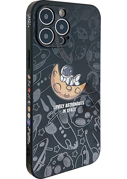 iPhone 11 Pro ile Uyumlu Astronot Kılıfı Kadın Kızlar Düz Renk Sevimli Kılıf Kamera Lensi Tam Koruma iPhone 11 Pro Için Yumuşak Silikon Koruyucu Kılıf 5.8 Inç (Siyah(Astronot)) (Yurt Dışından) fiyatları