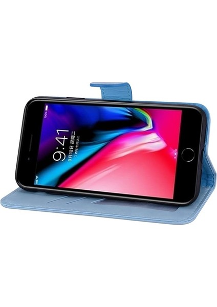 iPhone 7/8/se 2020 Telefon Kılıfı, Kart Yuvalı Güzel Fil Aşk Kalp Karikatür Deseni, Katlanır Stand, Manyetik Kapak, iPhone 7/8/se 2020 ile Uyumlu-Mavi (Yurt Dışından) fırsatları