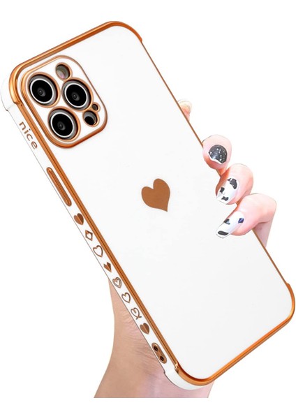 iPhone 12 Için Uyumlu, 5.4 Inç Kılıf Kaplama Aşk Kalp Telefon Kılıfı, Eğlenceli Sevimli Yan Küçük Desenli Yumuşak Tpu Hava Yastığı Düşme Önleyici Darbeye Dayanıklı Kamera Koruyucu (Yurt Dışından)