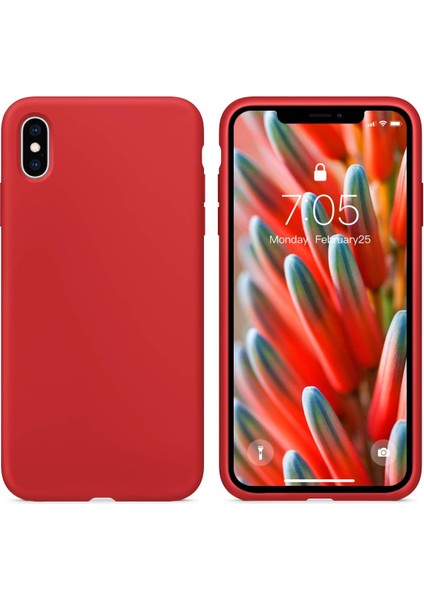 Iphonexs Max Için Kılıf Kılıf Sıvı Silikon Jel Kauçuk Telefon Kılıfı, Iphonexs Max 6.5 Inç Darbeye Dayanıklı Tam Gövde Ince Yumuşak Mikrofiber Astarlı Koruyucu Kılıf (Kırmızı) (Yurt Dışından)