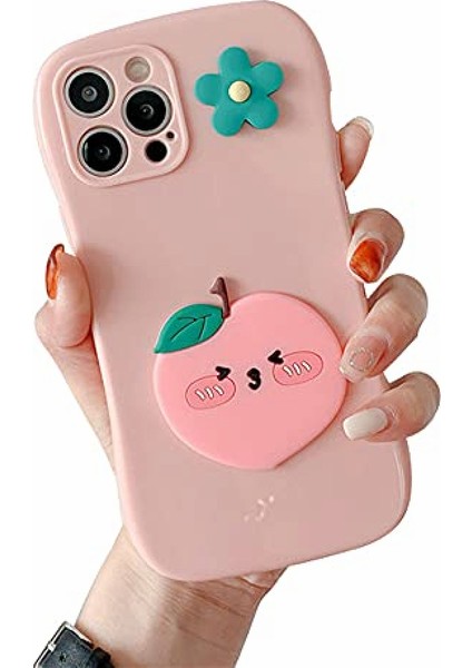 Kızlar Kadınlar Yaratıcı Komik Sevimli 3D Meyve Patlıcan Çilek Şeftali Dekorasyon Ince Bel Yumuşak Tpu Silikon Kauçuk Telefon Kılıfı iPhone Için, Tam Vücut Koruma ---Iphone 12 Pro| (Yurt Dışından)