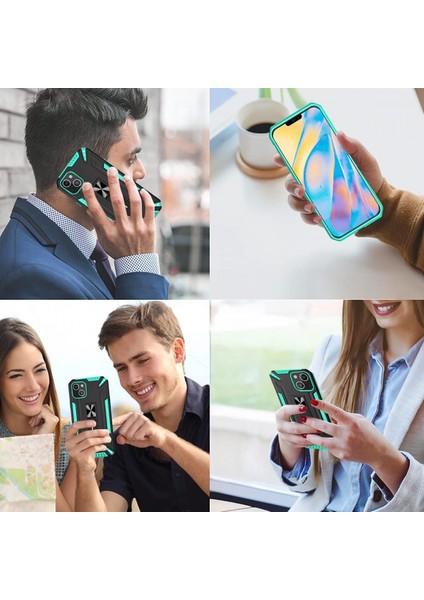 iPhone 12 Pro Max K?l?f I?in, Hd Ekran Koruyucu Halka Darbeye Dayan?kl? Silikon Telefon K?l?f? (Ye?il) (Yurt Dışından) modelleri