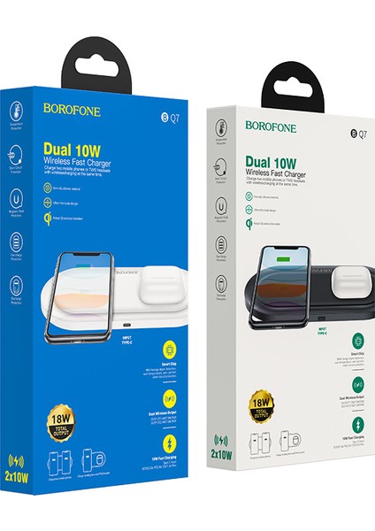 Borofone Bq7 Kablosuz Hızlı Şarj Masaüstü 10W Apple Type-C Cep Telefonu Için Uygun Kablosuz Çift Şarj Cihazı (Yurt Dışından) fırsatları