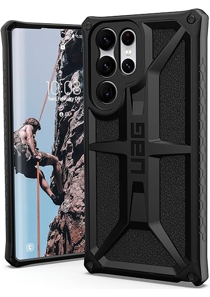 Samsung Galaxy S22 Ultra Kılıf Için Tasarlandı Siyah Sağlam Hafif Ince Darbeye Dayanıklı Premium Monarch Koruyucu Kapak, [6,8 Inç Ekran] (Yurt Dışından)