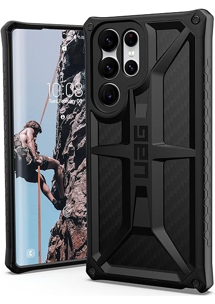 Samsung Galaxy S22 Ultra Kılıf Için Tasarlandı Karbon Fiber Sağlam Hafif Ince Darbeye Dayanıklı Premium Monarch Koruyucu Kapak, [6,8 Inç Ekran] (Yurt Dışından)